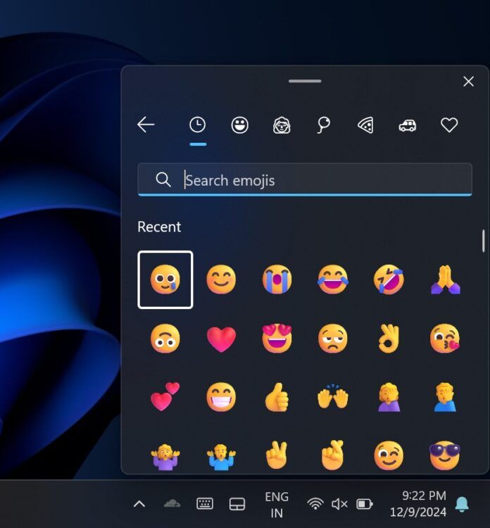 微软邀测 Win11 任务栏新按钮入口，一键直达 Emoji 表情、颜文字等